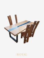 Meja Makan 4 Kursi, Meja Makan Outdoor, Meja Makan Kayu, Meja Makan Outdoor Jepara, Meja Makan Outdoor Kayu Jati, Meja Makan Outdoor Kayu, Meja Makan Trembesi, Meja Kayu Unik, Harga Meja Kayu Solid Trembesi, Meja Kayu Alami, Meja Kayu Trembesi Tebal, Meja Trembesi Modern, Meja Makan Kayu Trembesi Minimalis,FLOW Dining Set Meja Makan Kaca Tengah