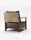 BAYEUX Sofa Santai Kulit Asli Accent Chair