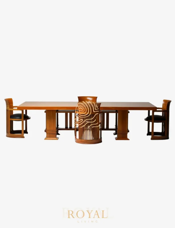 CASSINA Meja Makan Solid Wood Minimalis