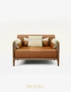 DAMAC Sofa Santai Rotan Leather Mewah