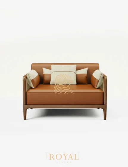 DAMAC Sofa Santai Rotan Leather Mewah