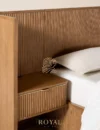 FLUTED Nightstands Samping Tempat Tidur Jati Hybrid Modern – Furniture Proyek Resort Terkini