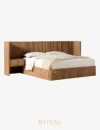 FLUTED Tempat Tidur Jati Hybrid Modern – Furniture Proyek Resort Terkini