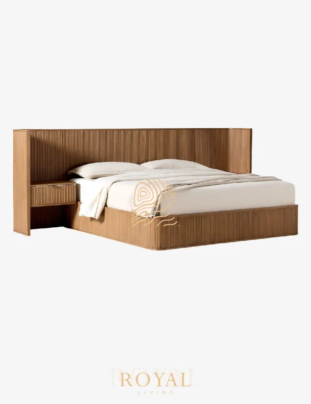 FLUTED Tempat Tidur Jati Hybrid Modern – Furniture Proyek Resort Terkini FLUTED Tempat Tidur Jati Hybrid Modern – Furniture Proyek Resort Terkini