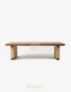 SUWAR Dining Table Kayu Solid Kombinasi Rotan