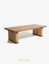 SUWAR Dining Table Kayu Solid Kombinasi Rotan Alami