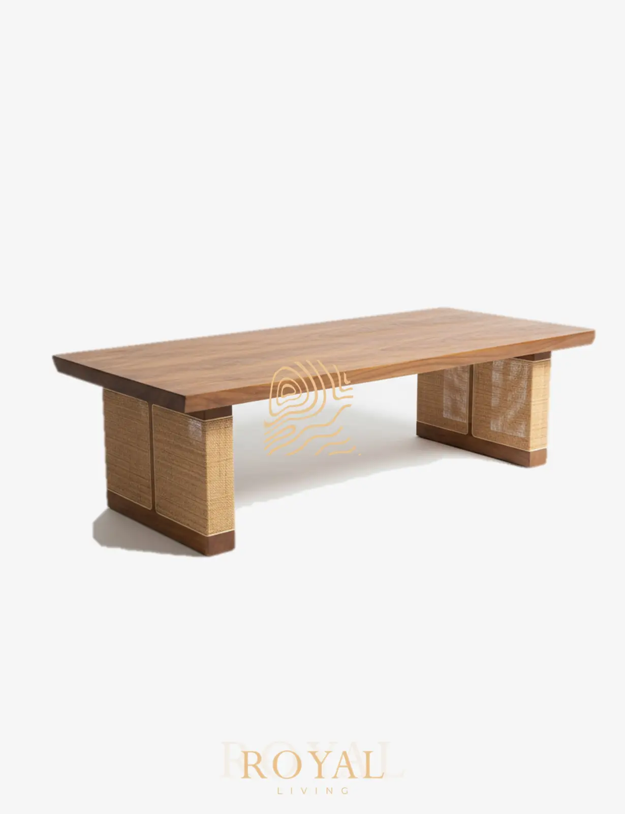 SUWAR Dining Table Kayu Solid Kombinasi Rotan Alami SUWAR Dining Table Kayu Solid Kombinasi Rotan Alami