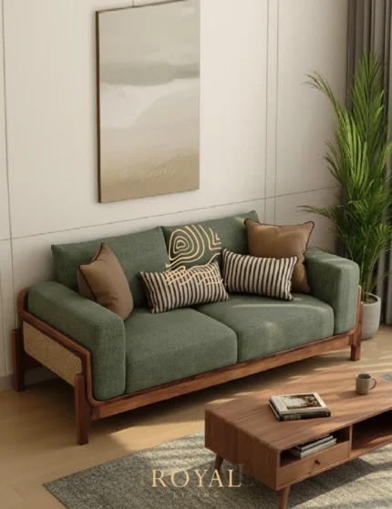 ARMNYAM Sofa Kayu Mix Rotan Minimalis Modern