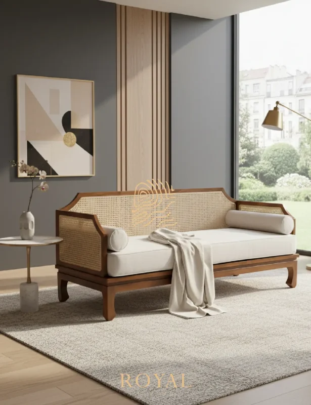 AYAANA Sofa Rotan Kayu Jati Minimalis