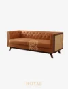 CANE Sofa Rotan Minimalis Jok Kulit Synthetic