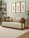 FAMIC Sofa Sandaran Rotan Jati Mewah 2 Seater
