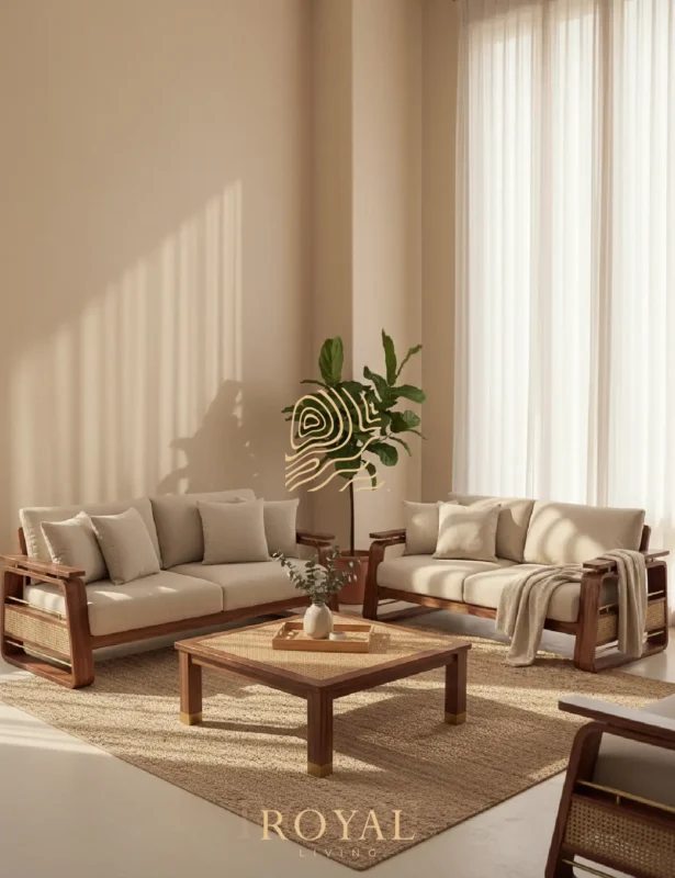 FEDIC Sofa Kayu Jati Ruang Tamu Minimalis