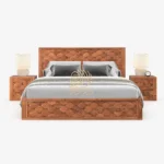 WEAVED Ranjang Kayu Solid Modern Minimalis