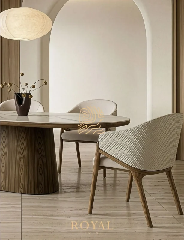 FOSTER Meja Makan Marmer Aesthetic Minimalis