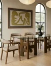 VELSHI Dining Table Model Meja Makan Kaca