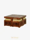 ABIA Meja Kopi 4 Stool Minimalis