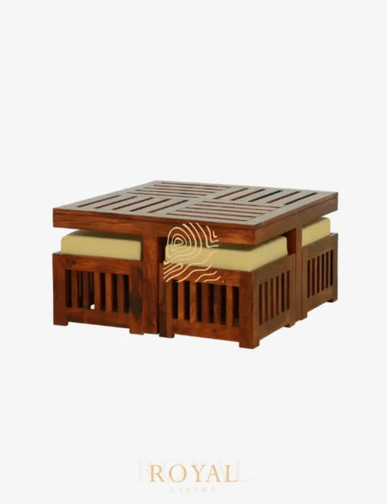 ABIA Meja Kopi 4 Stool Minimalis