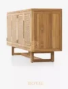 Kontruski BROKLANE Bufet TV Minimalis Kayu Jati x Rotan