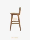 GAVI Bar Stool Kursi Kayu Jati Sandaran Rotan