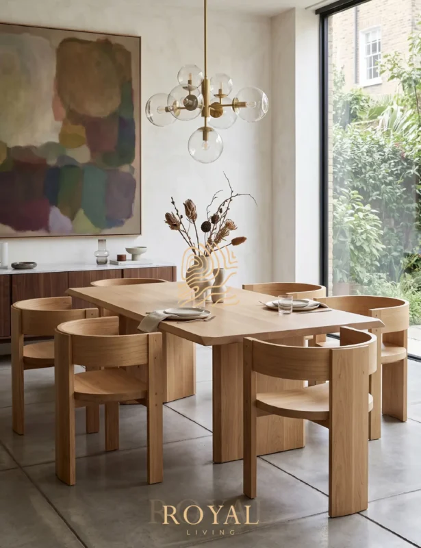 CRISTINA Dining Table 6 Kursi Ruang Makan Cafe